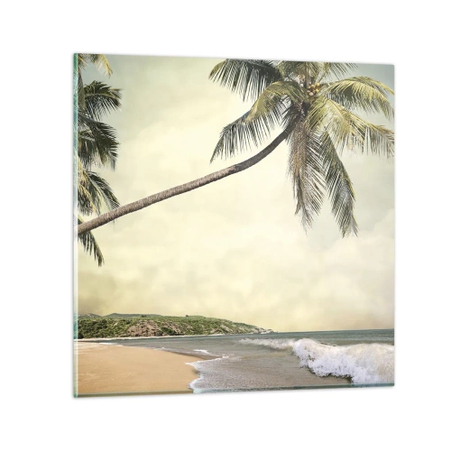 Quadro em vidro - Sonho tropical - 30x30 cm