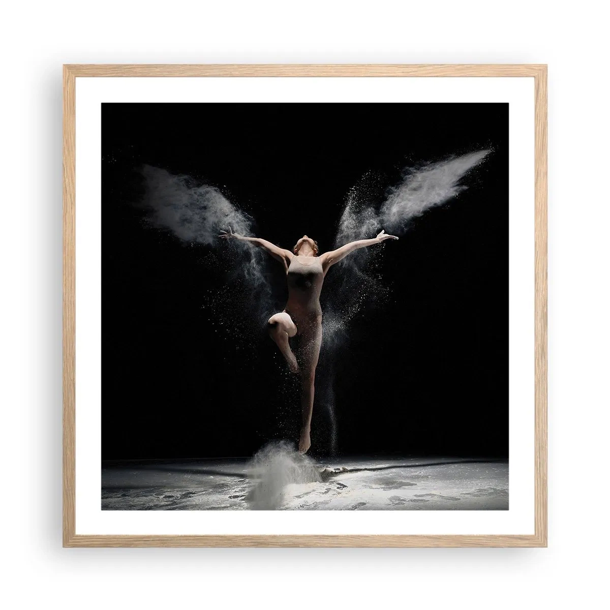 Pôster com moldura de carvalho claro - Os elfos existem - 60x60 cm