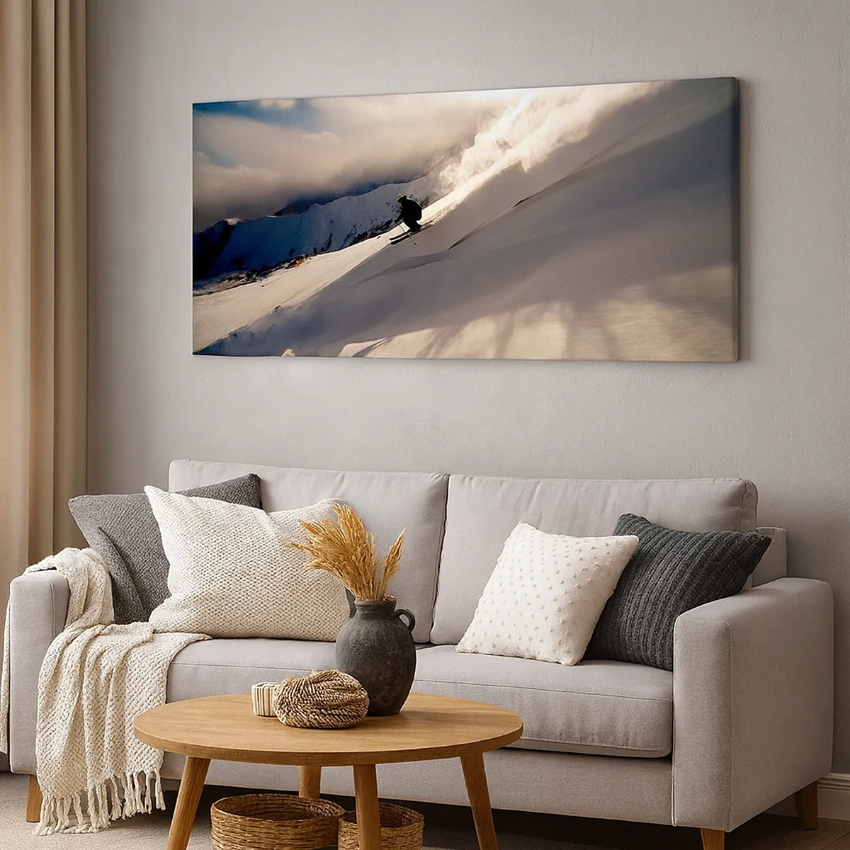 Quadro em tela - O desafio das montanhas - 30x30 cm