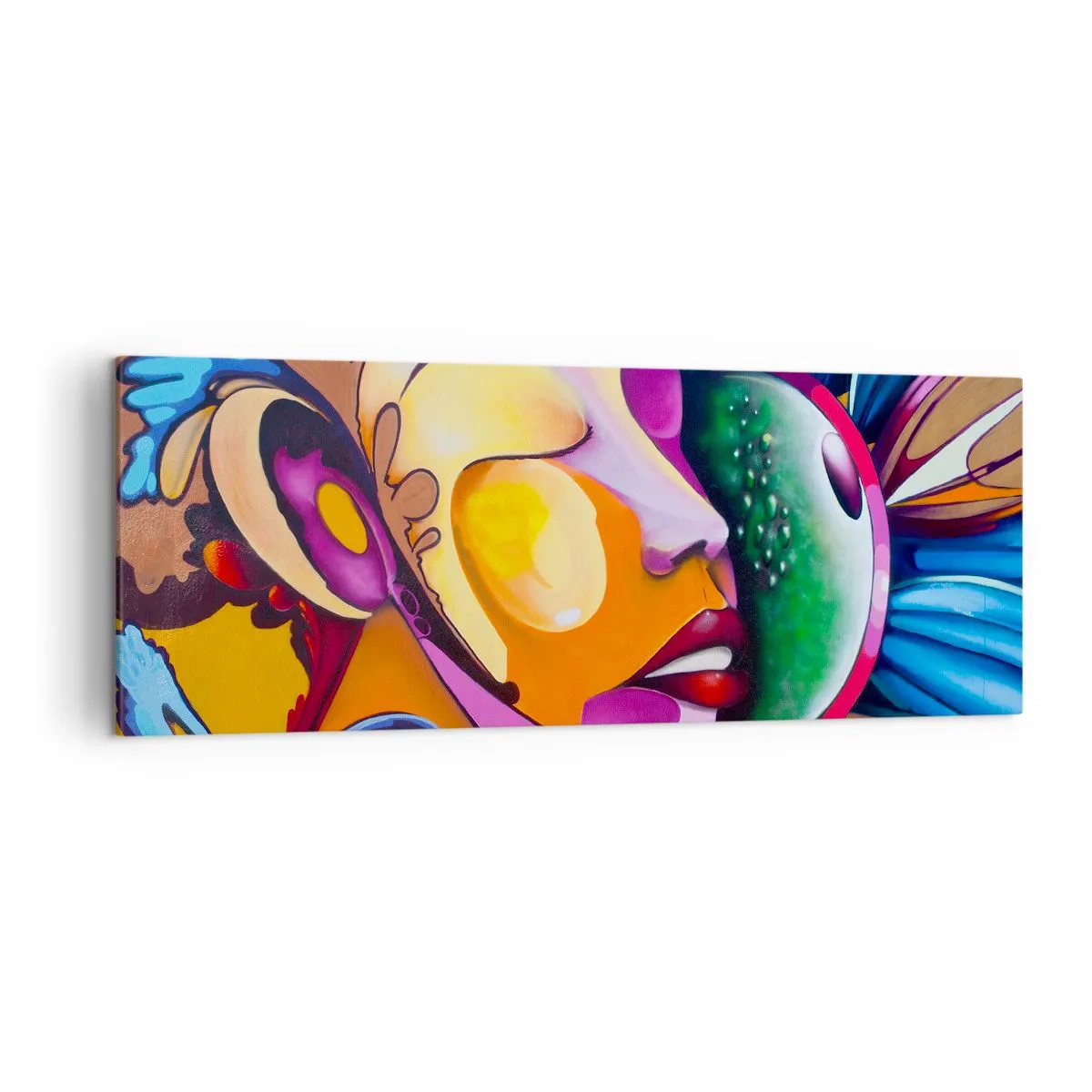Quadro em tela - Toque de cor - 140x50 cm