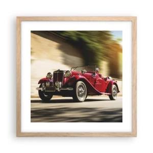 Pôster com moldura de carvalho claro - Mais bonita que a Vitória de Samotrácia - 40x40 cm