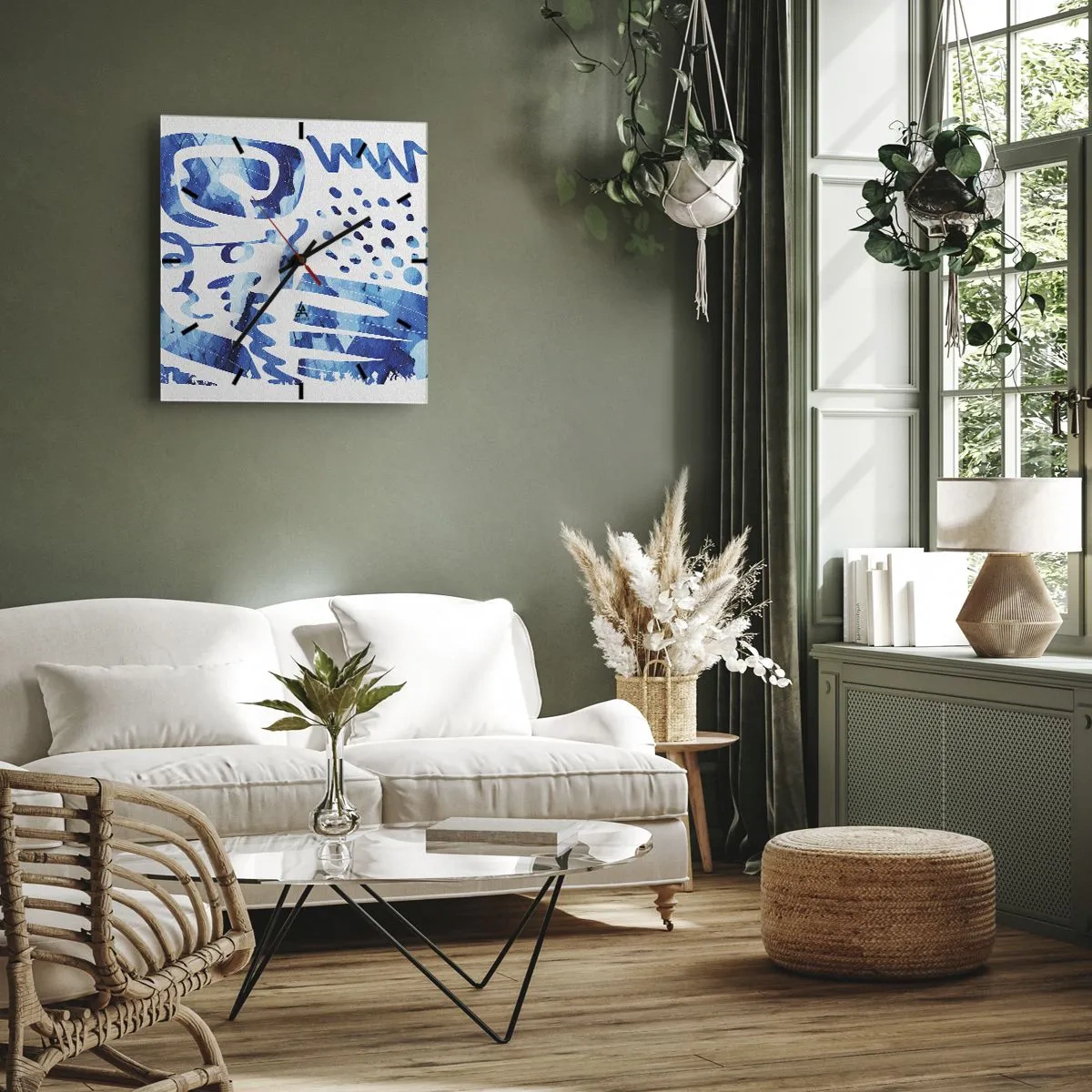 Relógio de parede - Relógio em vidro - Voltar às raízes - 40x40 cm