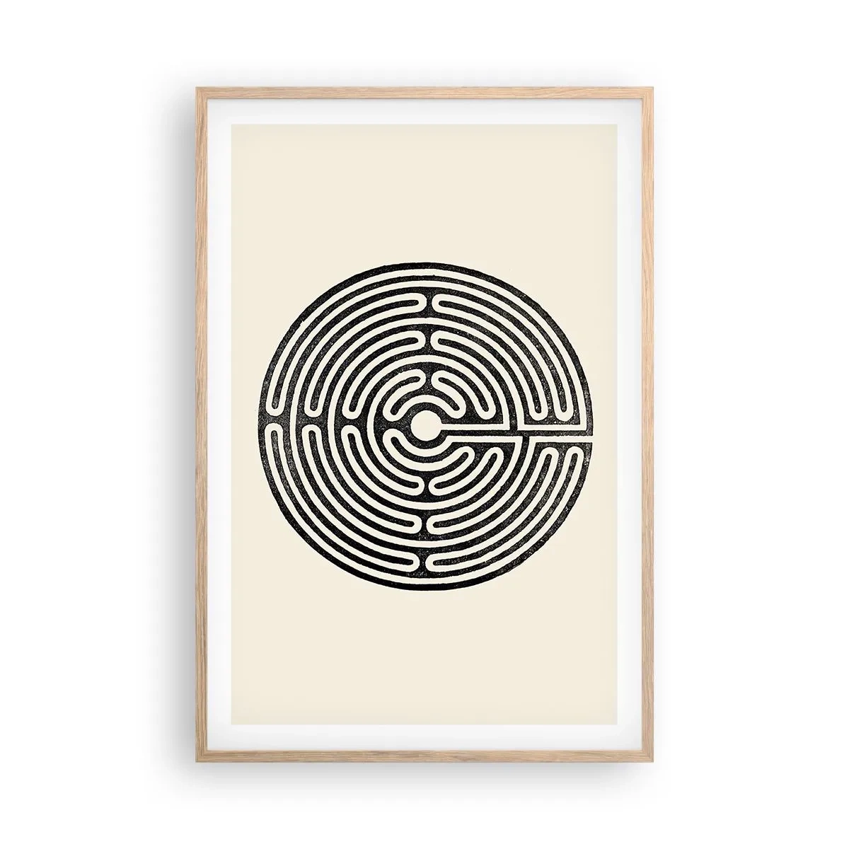 Pôster com moldura de carvalho claro - Ordem misteriosa - 61x91 cm