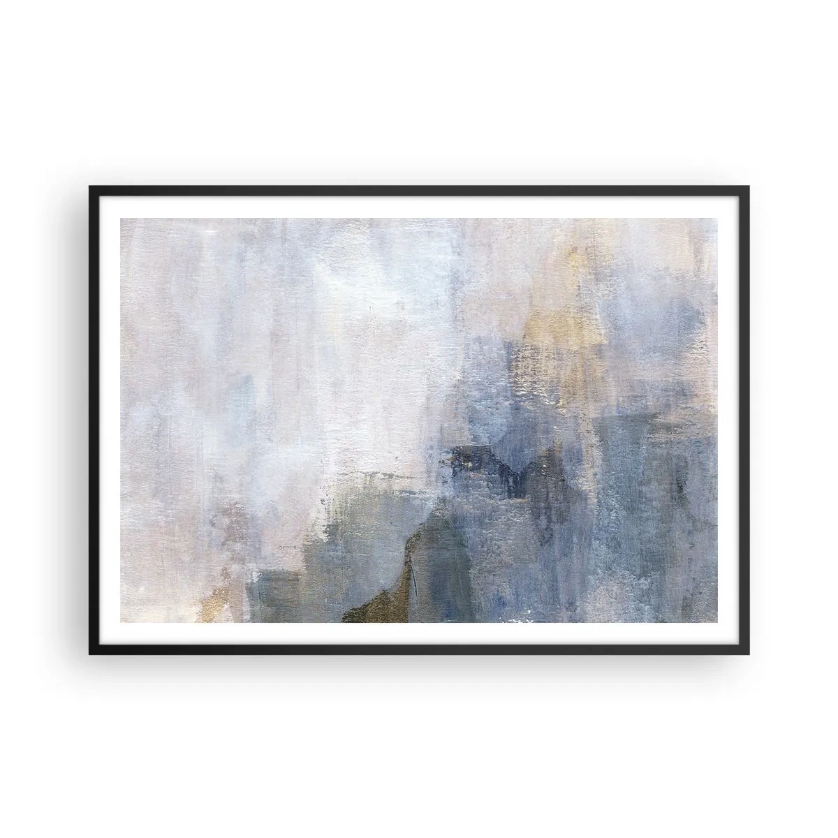 Pôster com moldura preta - Tons e acordes das cores - 100x70 cm