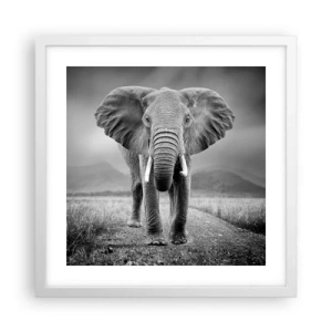 Pôster em moldura branca - O anfitrião dá as boas-vindas - 40x40 cm