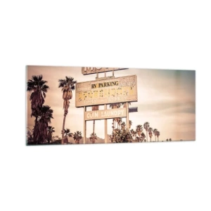 Quadro em vidro - O tempo parou aqui - 100x40 cm