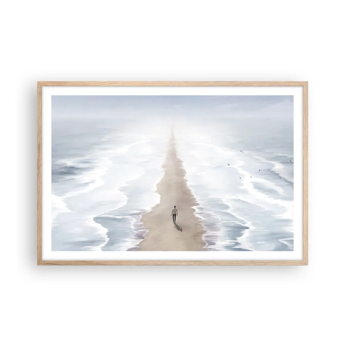 Pôster com moldura de carvalho claro - Um futuro brilhante - 91x61 cm