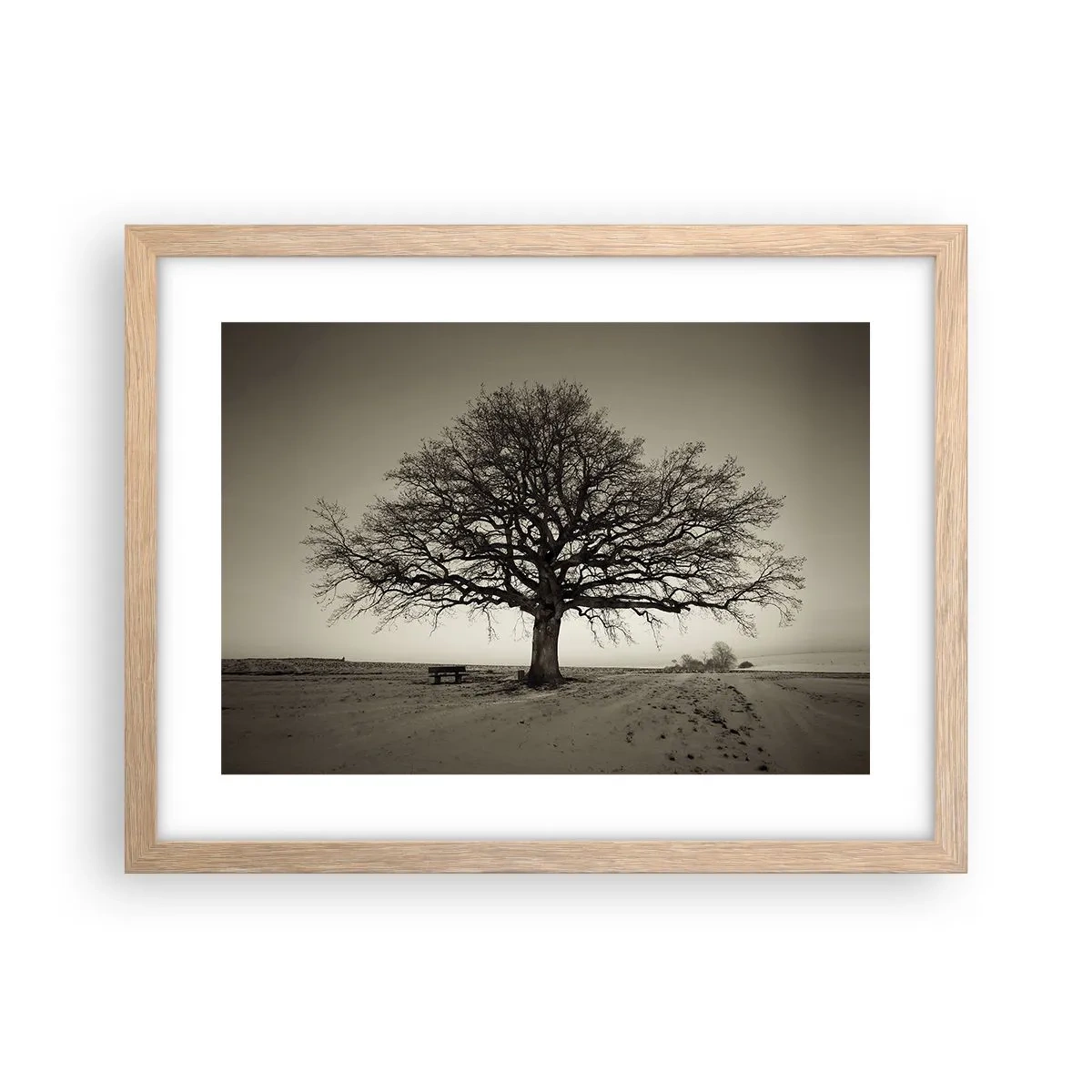 Pôster com moldura de carvalho claro - Daqui para a eternidade - 40x30 cm