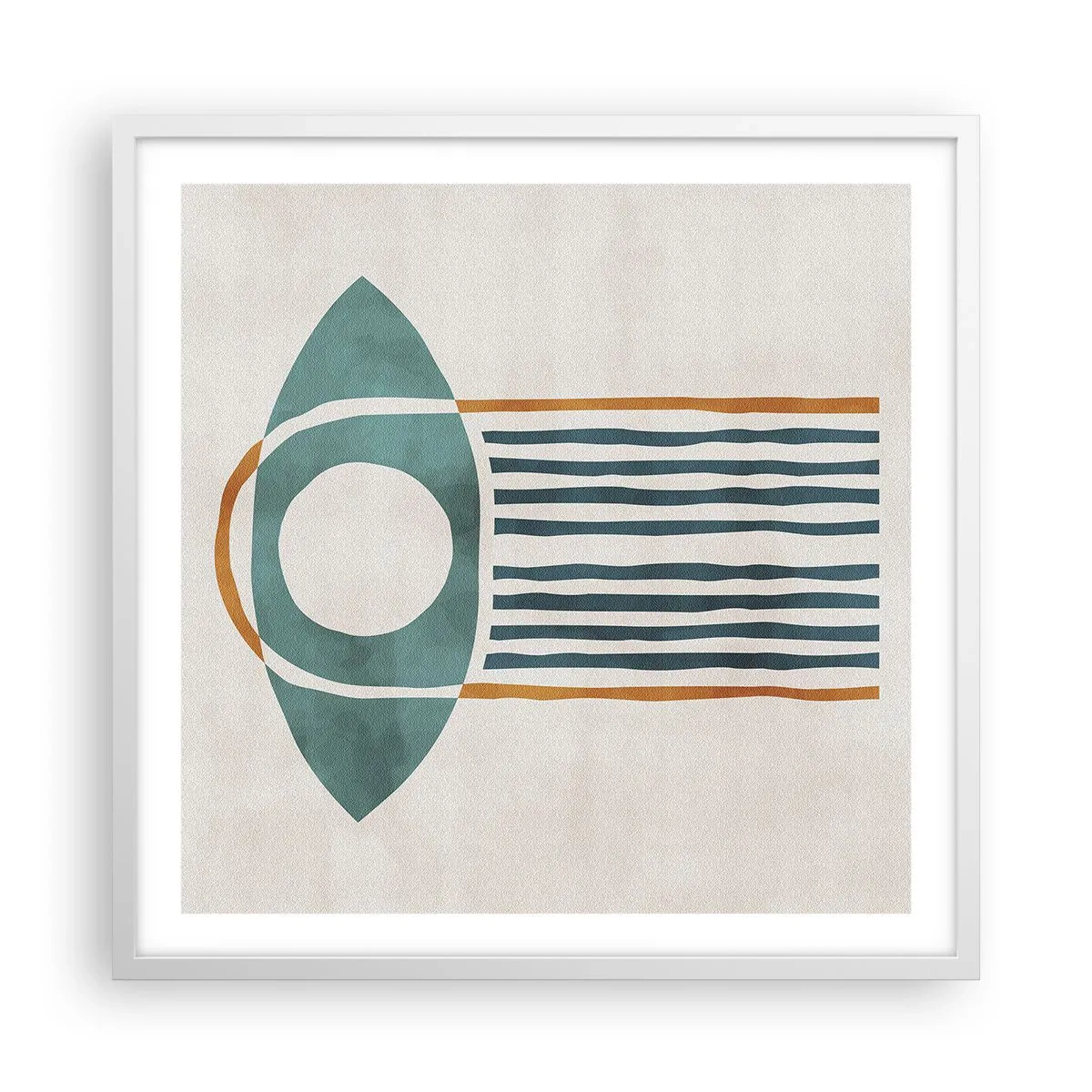 Pôster em moldura branca - Sinais e rituais - 60x60 cm