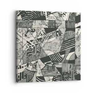 Quadro em tela - A dinâmica do presente - 30x30 cm