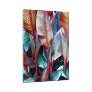 Quadro em vidro - Um matagal colorido - 50x70 cm