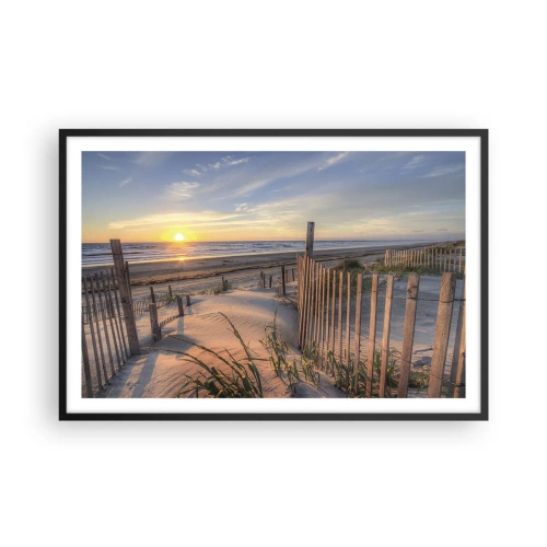 Pôster com moldura preta - Brilho e sombra do vento - 91x61 cm