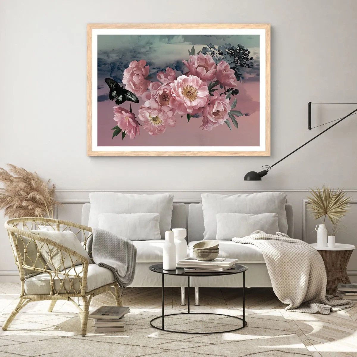 Pôster com moldura de carvalho claro - O auge do romantismo - 50x40 cm