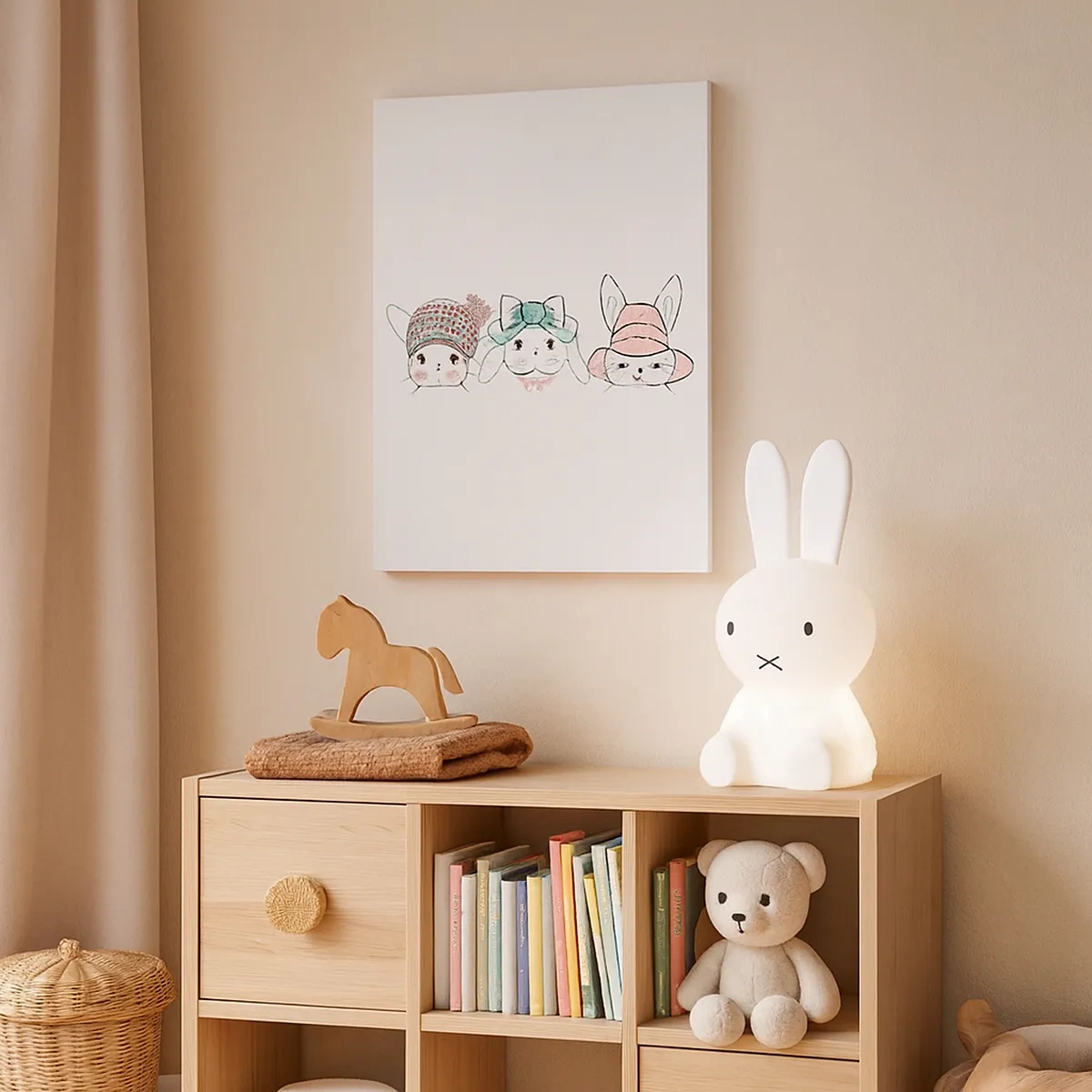 Quadro em tela - Pensativa, triste, contente - 50x70 cm