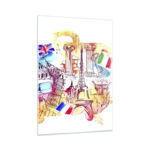 Quadro em vidro - Tournée europeia - 50x70 cm