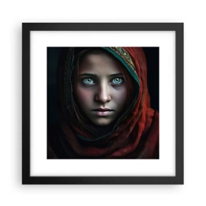 Pôster com moldura preta - Princesa oriental - 30x30 cm