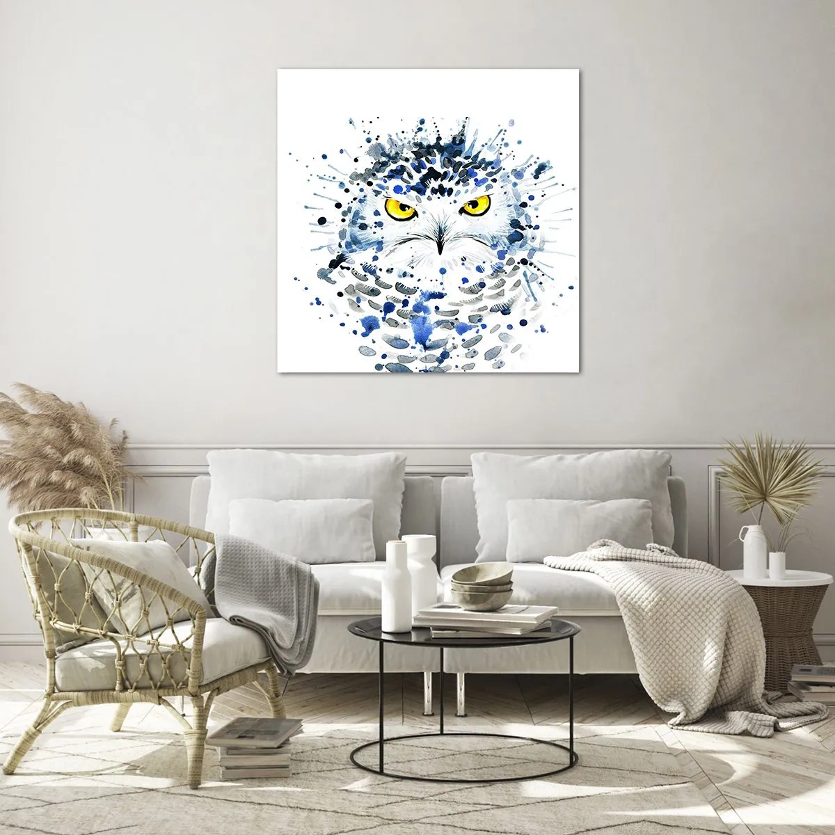 Quadro em vidro - Direto nos olhos - 50x50 cm