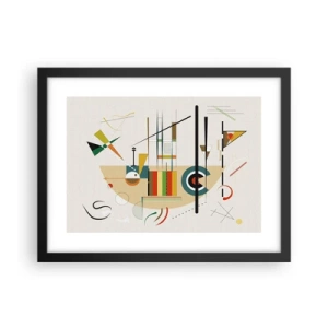 Pôster com moldura preta - E o mundo ri - 40x30 cm