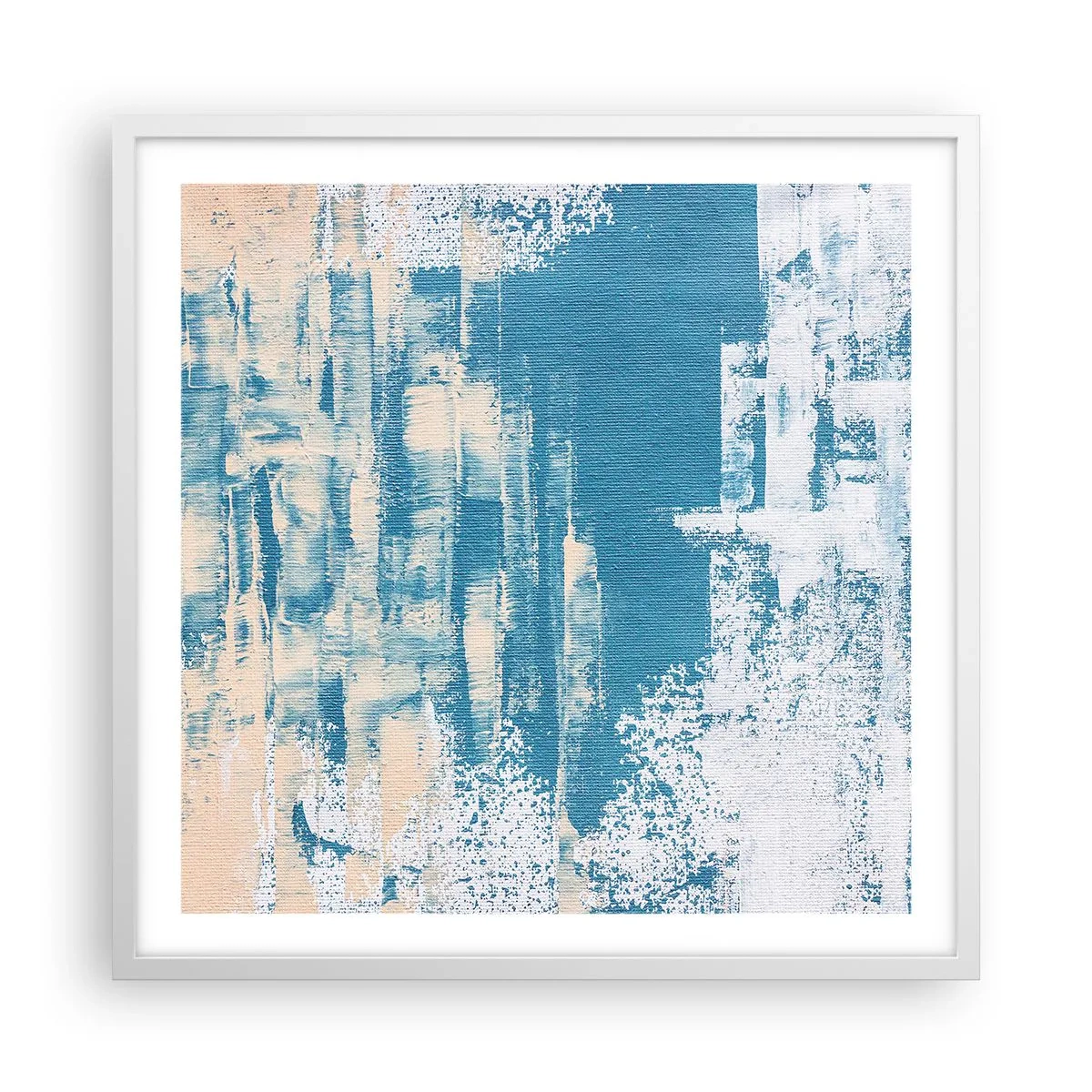 Pôster em moldura branca - Através da estalactite de gelo - 60x60 cm