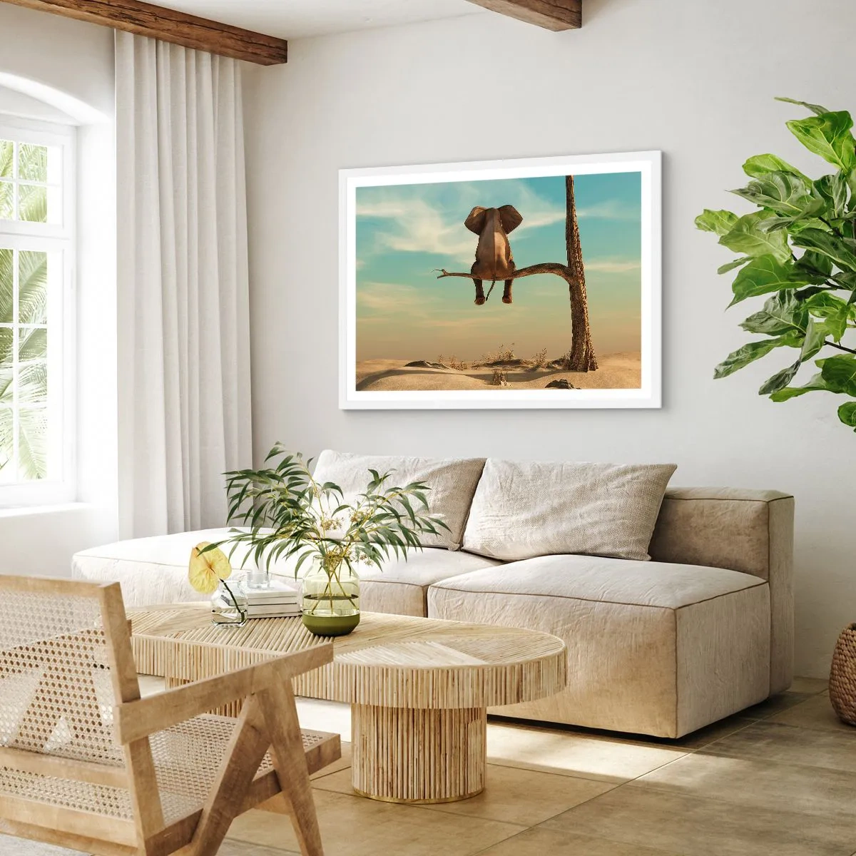 Pôster em moldura branca - Um novo ponto de vista - 70x50 cm