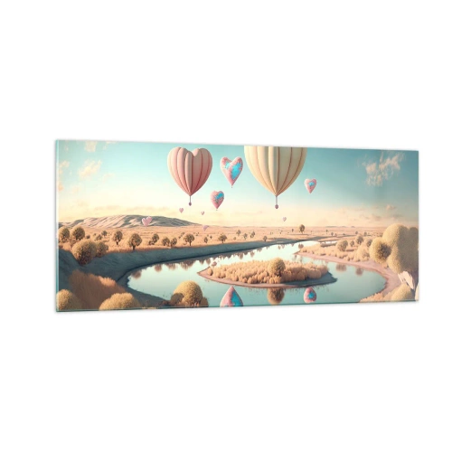 Quadro em vidro - O amor permite se reerguer - 100x40 cm