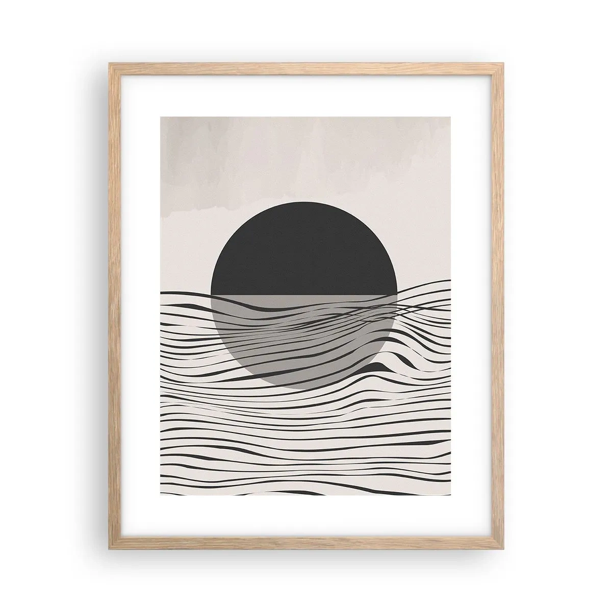 Pôster com moldura de carvalho claro - Composição da metade - 40x50 cm