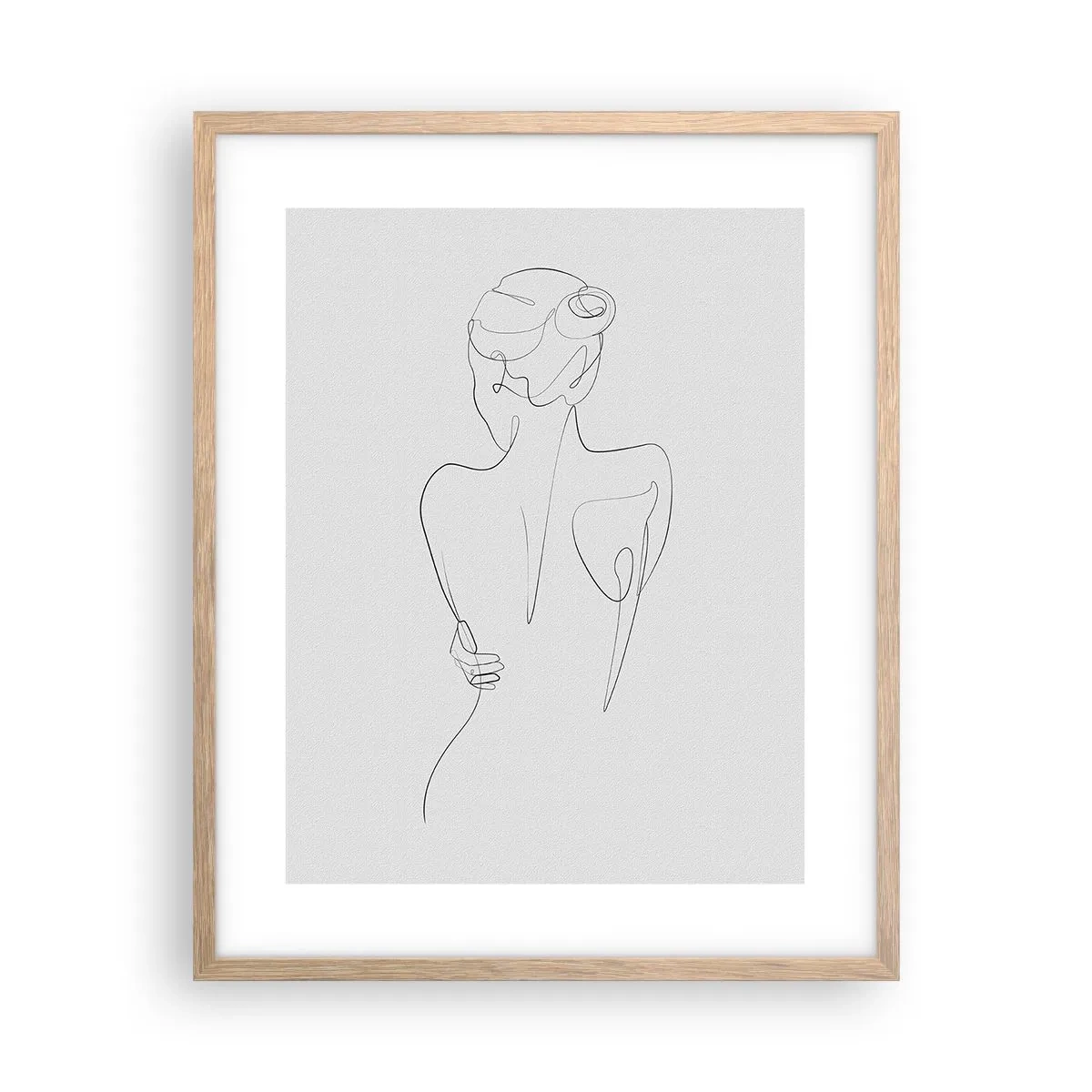 Pôster com moldura de carvalho claro - Música corporal - 40x50 cm