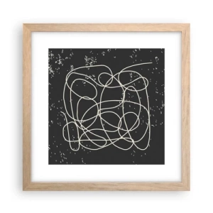 Pôster com moldura de carvalho claro - Pensamentos errantes - 30x30 cm