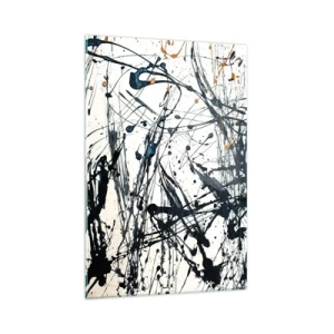 Quadro em vidro - Abstração expressionista - 70x100 cm