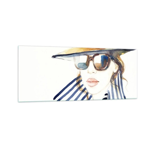 Quadro em vidro - Bem-vindo à Flórida - 100x40 cm