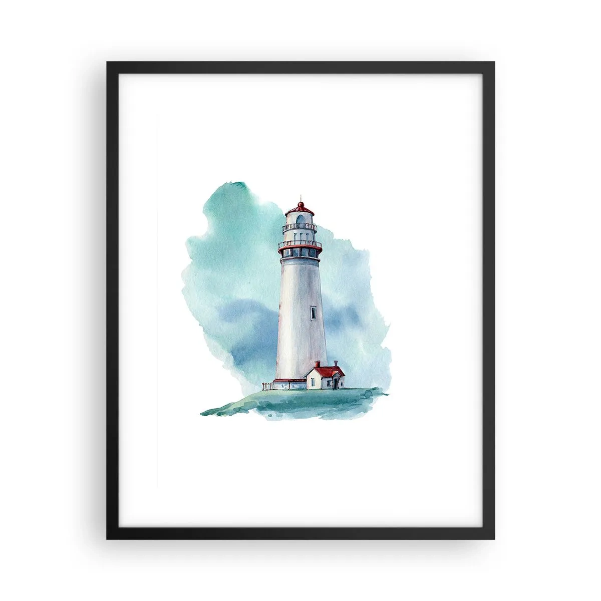 Pôster com moldura preta - A gentil irmã do azul - 40x50 cm