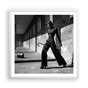 Pôster em moldura branca - Elegância urbana - 60x60 cm