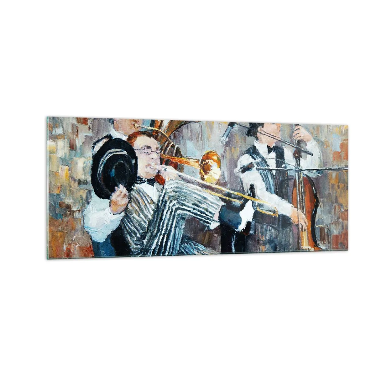 Quadro em vidro - Todo aquele jazz - 100x40 cm