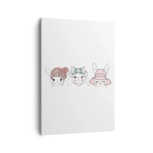 Quadro em tela - Pensativa, triste, contente - 50x70 cm