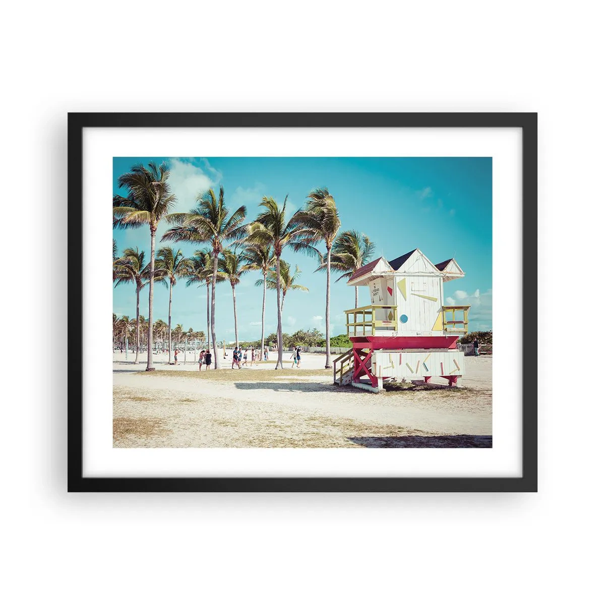 Pôster com moldura preta - Um belo dia pela frente - 50x40 cm