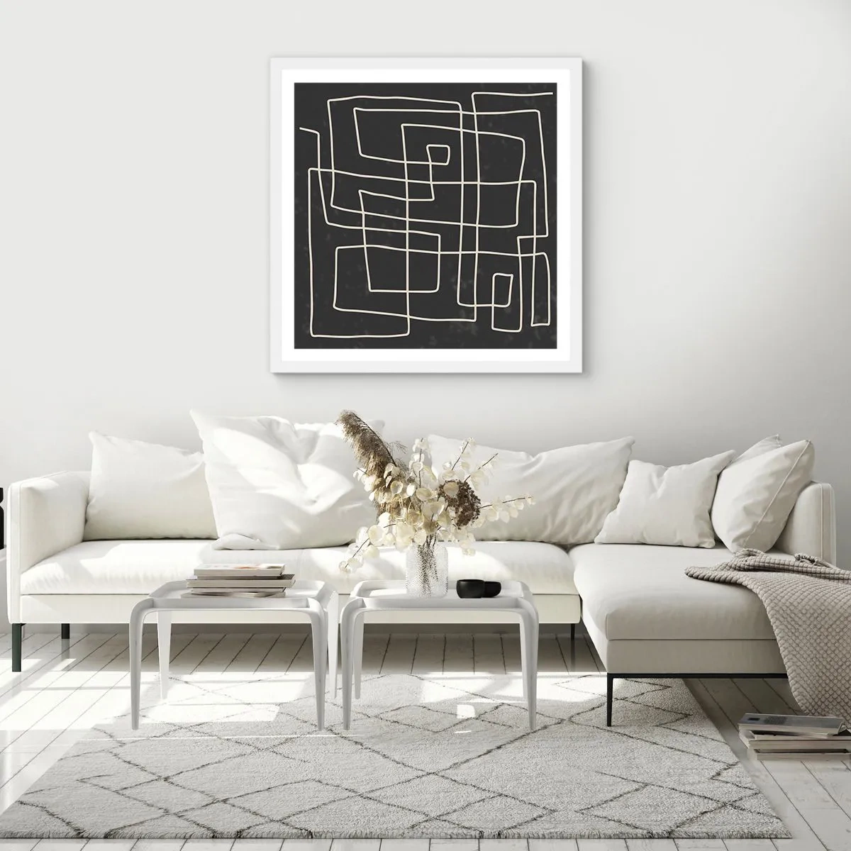 Pôster em moldura branca - Não é tão simples - 30x30 cm