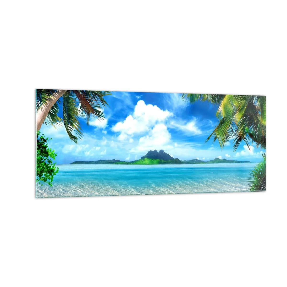 Quadro em vidro - O azul dos trópicos - 100x40 cm