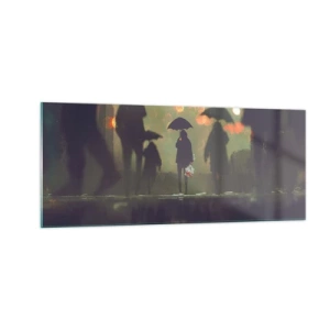 Quadro em vidro - Da perspectiva de uma gota de chuva - 100x40 cm