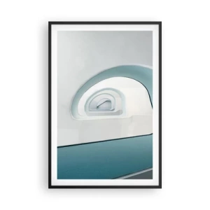 Pôster com moldura preta - Para o fundo do azul - 61x91 cm