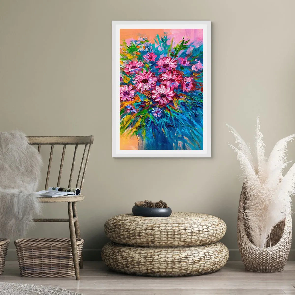 Pôster em moldura branca - A energia da vida - 30x40 cm