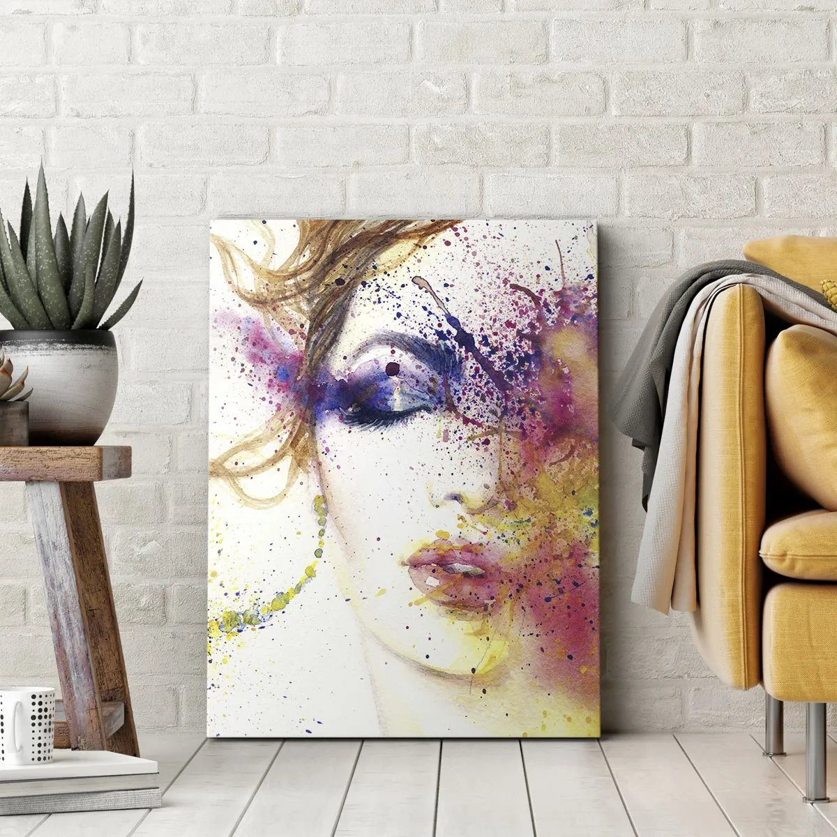 Quadro em tela - Vertigem arco-íris - 50x70 cm