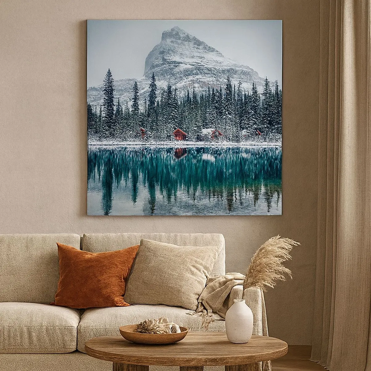 Quadro em tela - Retiro canadense - 30x30 cm