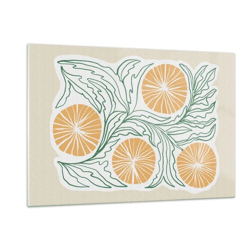 Quadro em vidro - Étnico com um toque de abstração - 120x80 cm