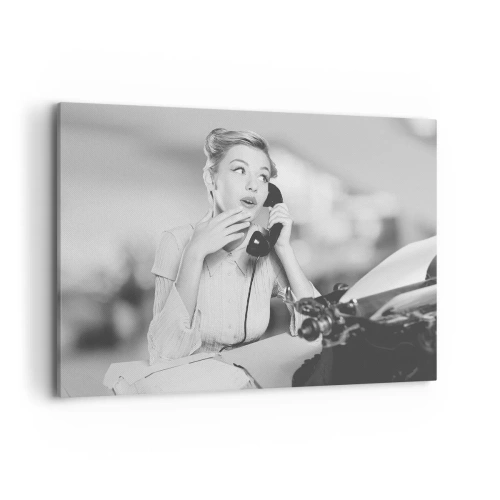 Quadro em tela - Olá, estes são os anos 50. - 100x70 cm