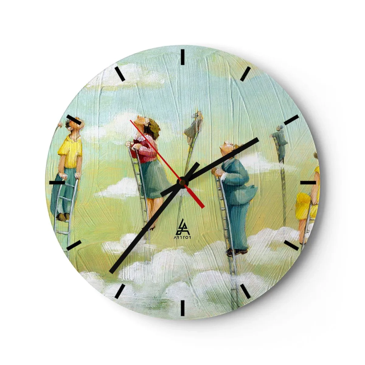 Relógio de parede - Relógio em vidro - Por trás do seu sonho - 40x40 cm