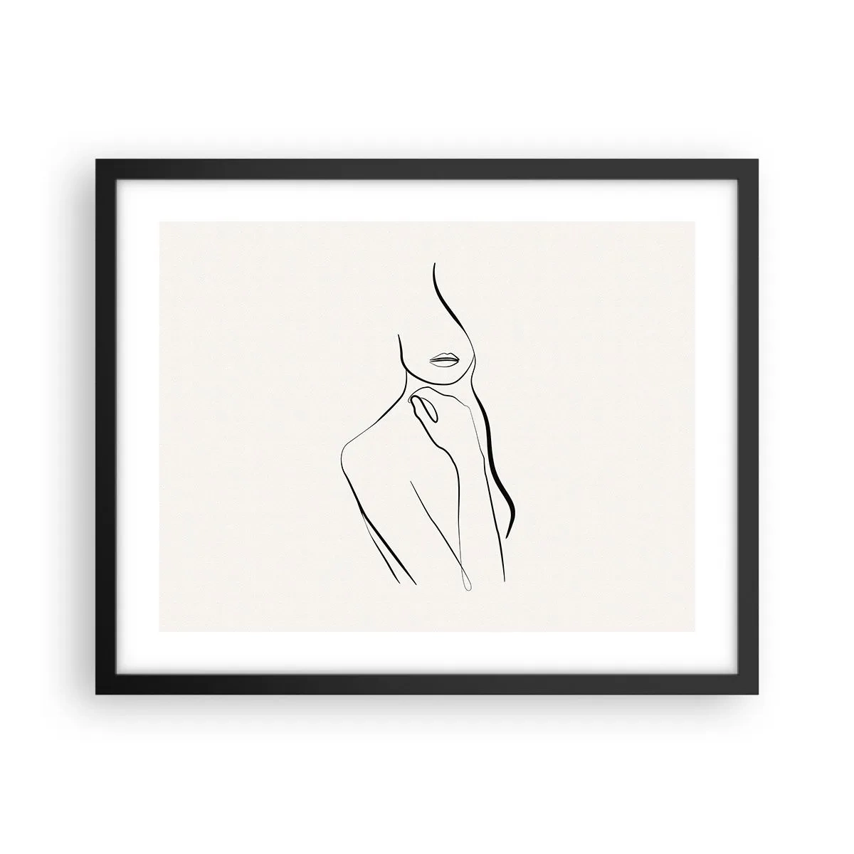 Pôster com moldura preta - Uma onda de melancolia - 50x40 cm