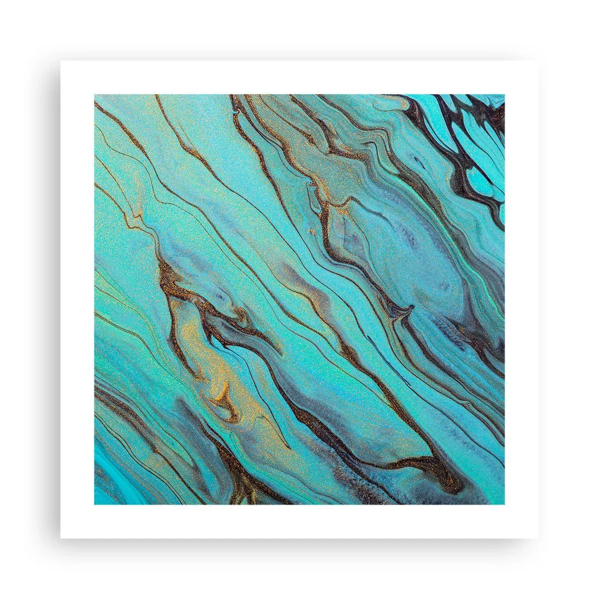 Pôster - Maré Turquesa - 50x50 cm