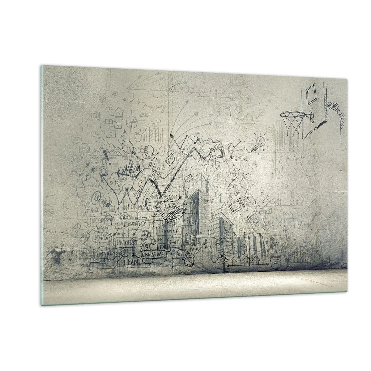 Quadro em vidro - Minha vida maravilhosa na cidade - 120x80 cm