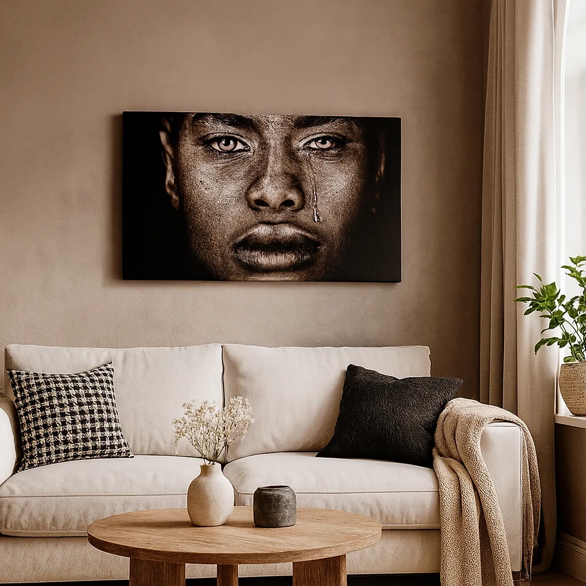 Quadro em tela - Uma lágrima - 30x30 cm