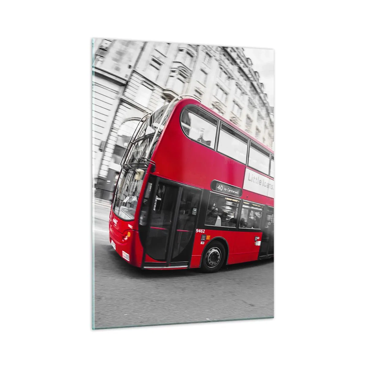 Quadro em vidro - Londres tradicional - de autocarro - 50x70 cm